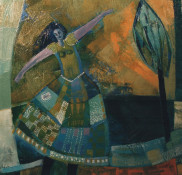La Felicidad, Acrílico 50 x 50 cms. 2003